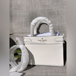 Kate Spade Staci Parchment White Small Satchel Crossbody